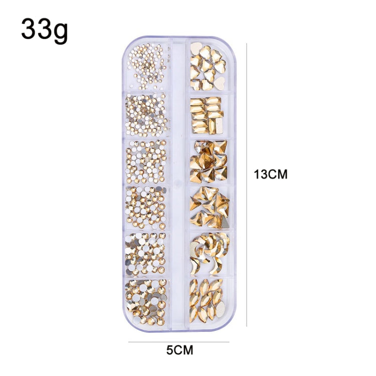 12 Grid Flat Bottom Shaped Nail Rhinestones Nail Decoration, Specification: 05 - free shipping - PMC Jewellery - Order now!