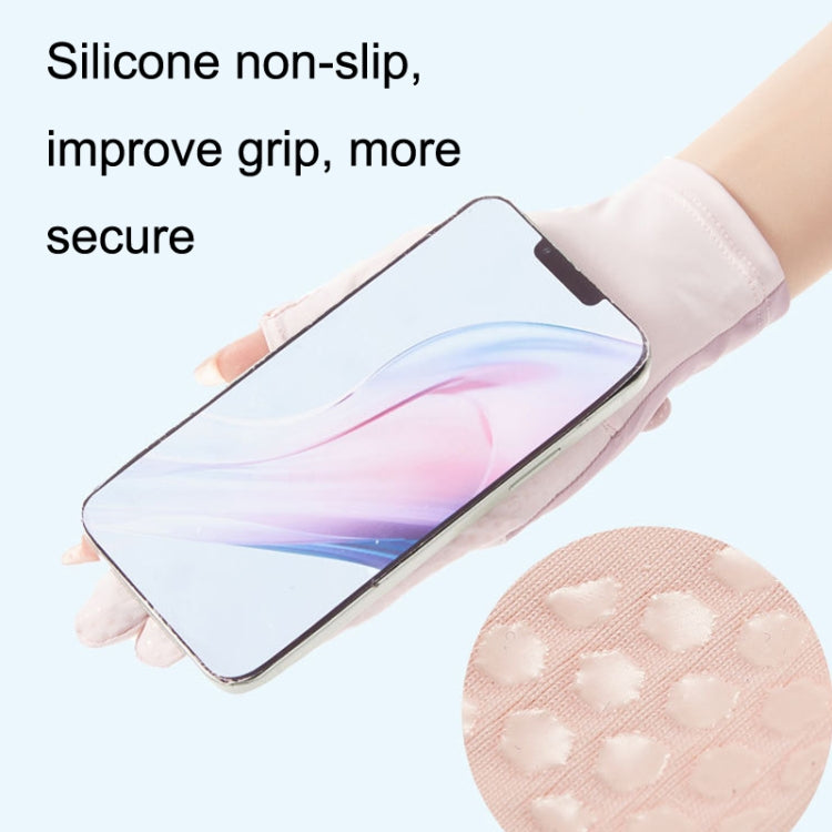 FSN02 1pair UV Resistant Ice Silk Breathable Cool Non-Slip Cycling Driving Thin Gloves Free Code(Purple Pink) - Safety Gloves by PMC TechLife | Online Shopping South Africa | PMC TechLife