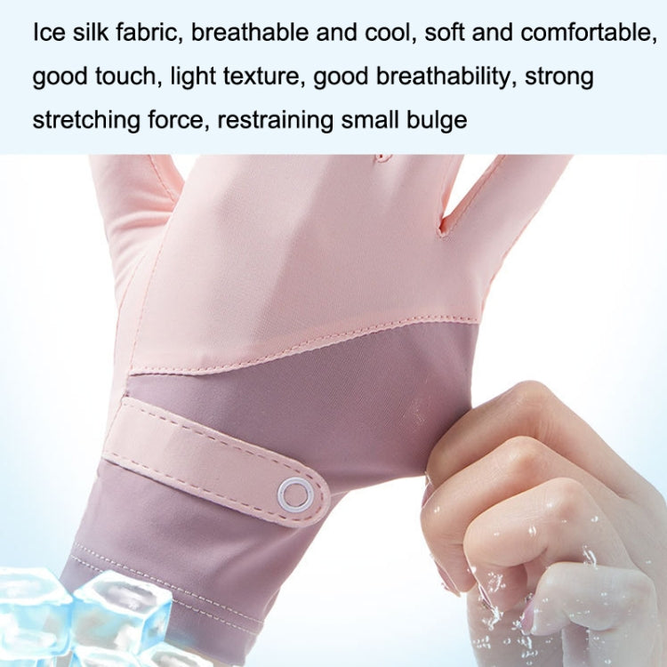 FSN02 1pair UV Resistant Ice Silk Breathable Cool Non-Slip Cycling Driving Thin Gloves Free Code(Black Purple) - Safety Gloves by PMC TechLife | Online Shopping South Africa | PMC TechLife | Buy Now Pay Later Mobicred