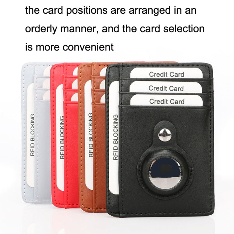 TQ-319 Anti-Theft Anti-Lost Tracker Leather Card Holder For AirTag, Style: Carbon Fiber (Black) - Wallet Series by PMc TechLife | Online Shopping South Africa | PMc TechLife | Buy Now Pay Later Mobicred