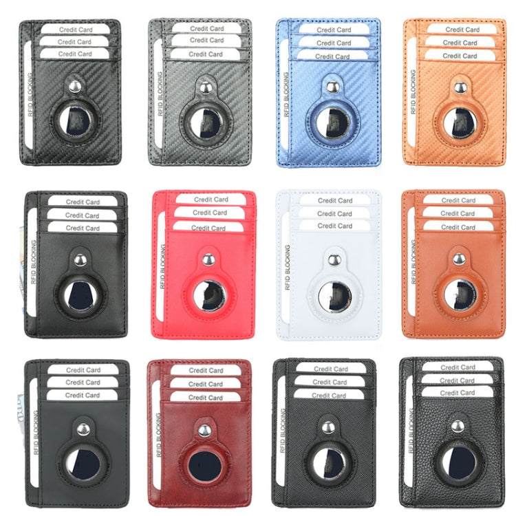 TQ-319 Anti-Theft Anti-Lost Tracker Leather Card Holder For AirTag, Style: Flat Pattern (Brown) - Wallet Series by PMc TechLife | Online Shopping South Africa | PMc TechLife | Buy Now Pay Later Mobicred