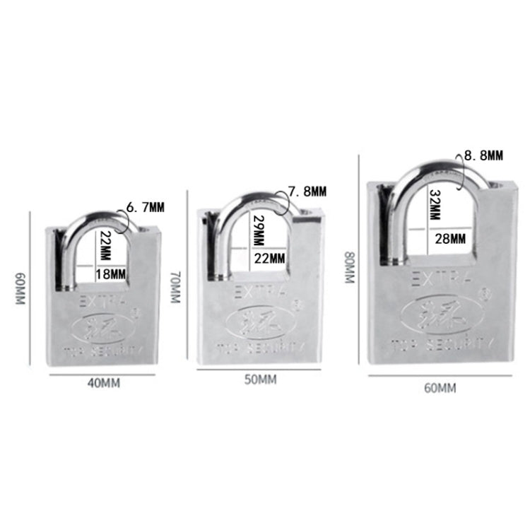 SIX-CYCLE Half-packed Blade Locks Anti-pick Locks, Size: 50mm(Independent Lock With 4 Keys) - Padlocks by PMC TechLife | Online Shopping South Africa | PMC TechLife
