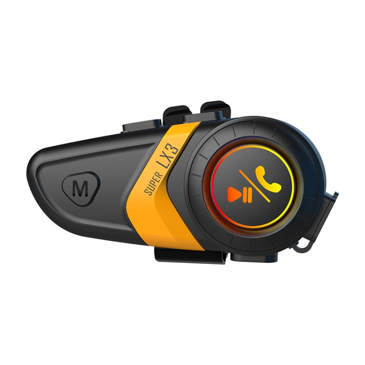 Motorcycle Helmet Call Music Navigation Bluetooth Headset, Color: Yellow(Hard Pipe Microphone) - Motorcycle Walkie Talkie by PMC TechLife | Online Shopping South Africa | PMC TechLife | Buy Now Pay Later Mobicred