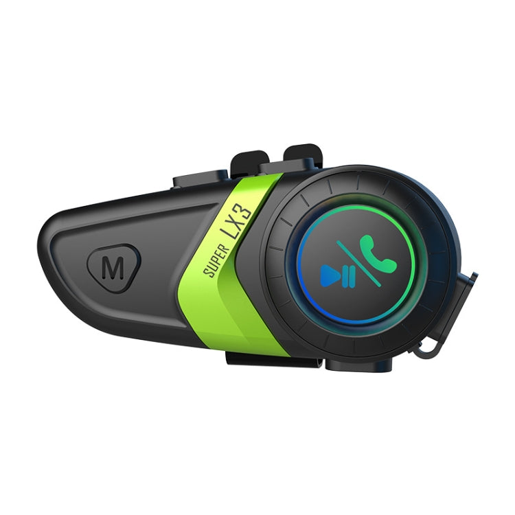 Motorcycle Helmet Call Music Navigation Bluetooth Headset, Color: Green(Soft Pipe Microphone) - Motorcycle Walkie Talkie by PMC TechLife | Online Shopping South Africa | PMC TechLife | Buy Now Pay Later Mobicred