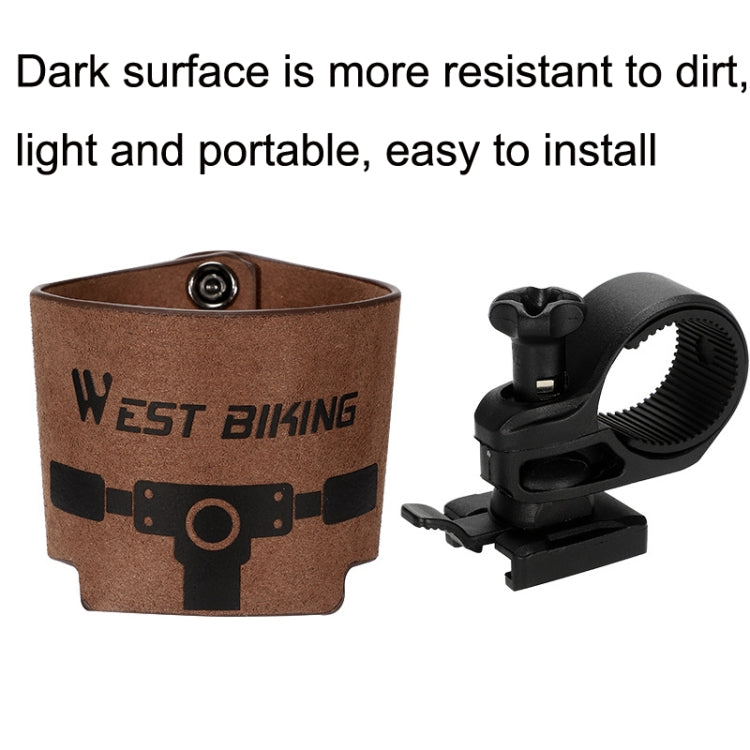 WEST BIKING YP0719298 Bicycle Cup Holder Handlebar Bottle Cage(Brown) - Holders by WEST BIKING | Online Shopping South Africa | PMC TechLife | Buy Now Pay Later Mobicred