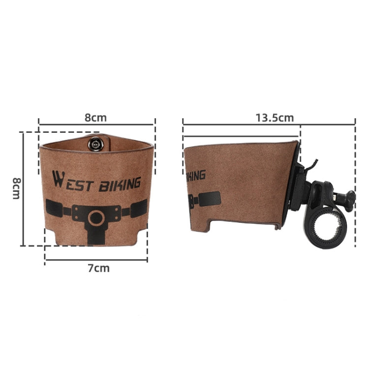 WEST BIKING YP0719298 Bicycle Cup Holder Handlebar Bottle Cage(Brown) - Holders by WEST BIKING | Online Shopping South Africa | PMC TechLife | Buy Now Pay Later Mobicred