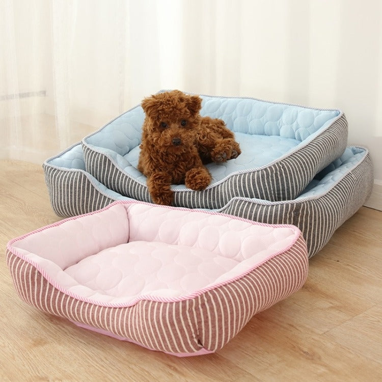 Summer Cold Feeling Dog Cat Kennel Ice Silk Cool Den M(Pink) - free shipping - PMC TechLife - Order now!