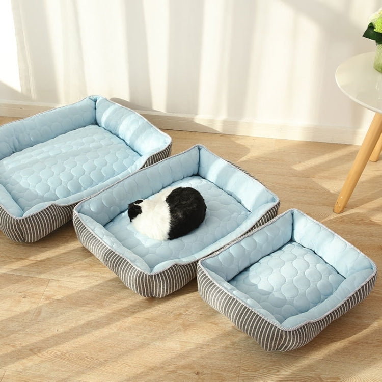 Summer Cold Feeling Dog Cat Kennel Ice Silk Cool Den L(Blue) - Beds by PMC TechLife | Online Shopping South Africa | PMC TechLife | Buy Now Pay Later Mobicred