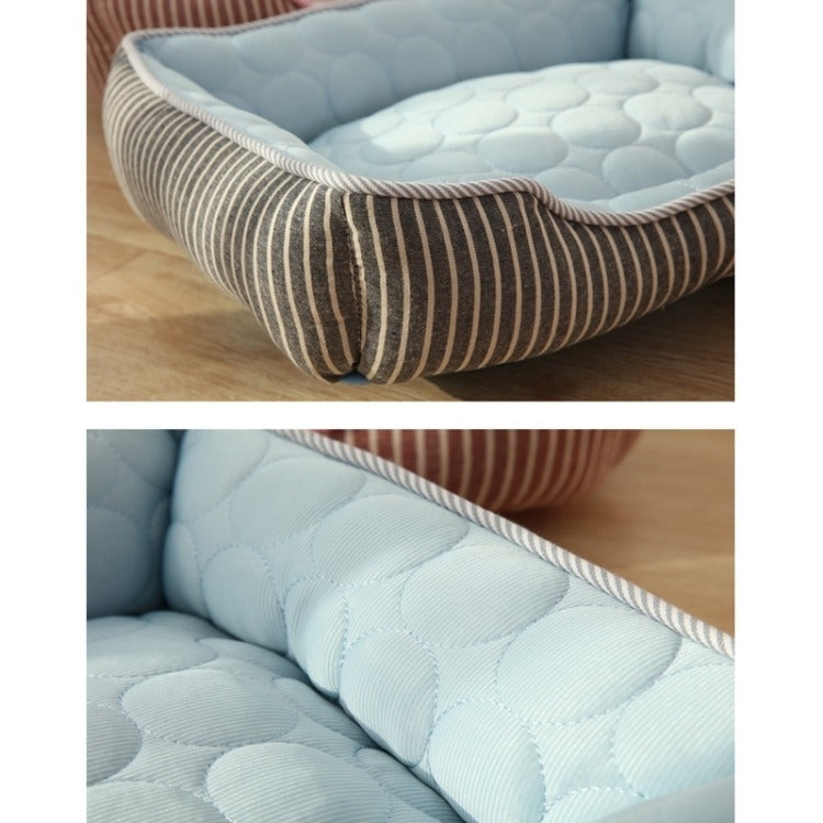 Summer Cold Feeling Dog Cat Kennel Ice Silk Cool Den L(Blue) - Beds by PMC TechLife | Online Shopping South Africa | PMC TechLife | Buy Now Pay Later Mobicred