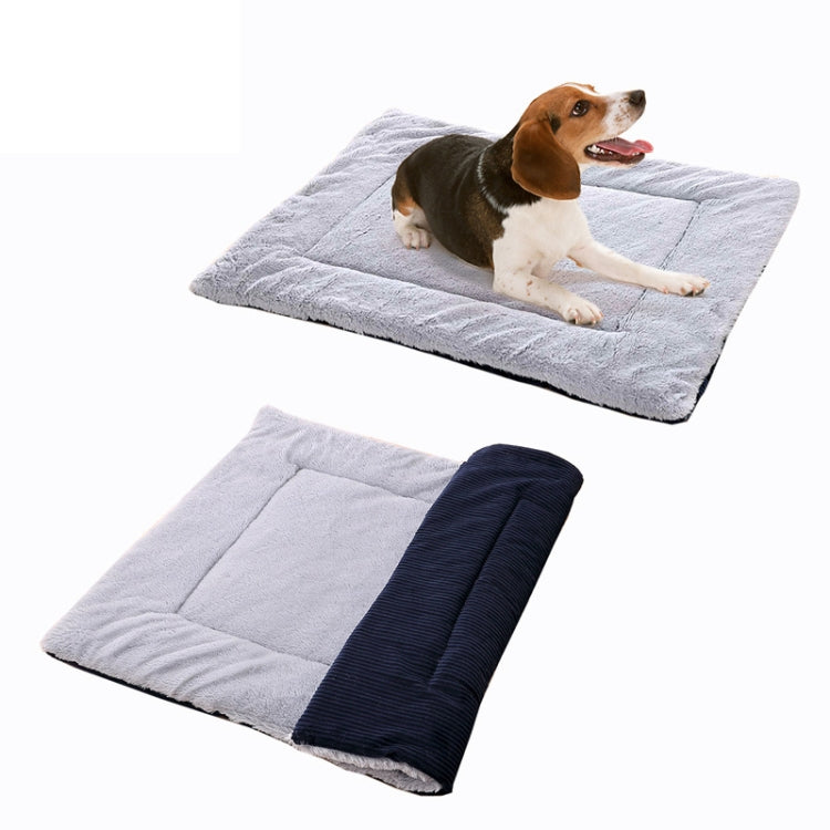 Double Sided Pet Mat Four Seasons Warm Dog Blanket,Size: L(Wick Strip Dark Blue) - Pads by PMC TechLife | Online Shopping South Africa | PMC TechLife | Buy Now Pay Later Mobicred