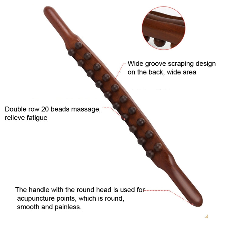 Carbonized Double Row 20-bead Massage Rolling Stick Meridian Dredging Stick - Massage & Relaxation by PMC TechLife | Online Shopping South Africa | PMC TechLife