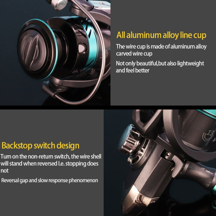 Metal Spinning Wheel CNC Rocker Throwing Rod Fish Wheel, Style: DK3000 (EVA Grip) - Fishing Reels by PMC TechLife | Online Shopping South Africa | PMC TechLife