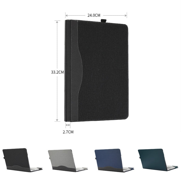 Leather All-inclusive Anti-drop Protective Case For Microsoft Surface Laptop Studio(Cotton Cloth Texture-Light Gray) - Screen & Keyboard Cover by PMC Jewellery | Online Shopping South Africa | PMC Jewellery | Buy Now Pay Later Mobicred