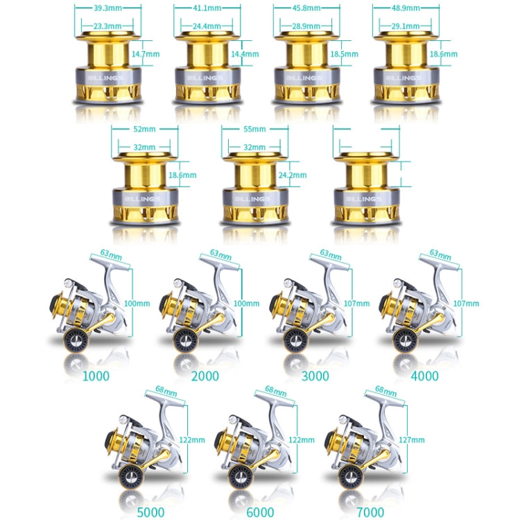 Metal Spinning Wheel Fishing Reel Casting Sea Rod Wheel, Style: YK7000 (EVA Grip) - Fishing Reels by PMC TechLife | Online Shopping South Africa | PMC TechLife