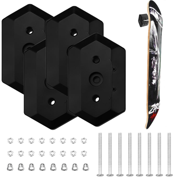 Wall Mount Skateboard Stand For Skateboard Deck Display and Storage(Black) - Accessories & Parts by PMC TechLife | Online Shopping South Africa | PMC TechLife | Buy Now Pay Later Mobicred