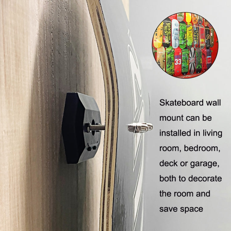 Wall Mount Skateboard Stand For Skateboard Deck Display and Storage(Black) - Accessories & Parts by PMC TechLife | Online Shopping South Africa | PMC TechLife | Buy Now Pay Later Mobicred