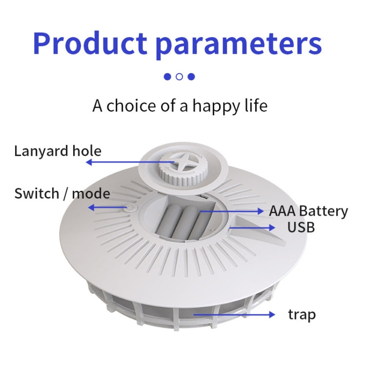 Household Flea Trap Lamp Indoor Trap Mosquito Flies Cockroach Lamp(Pearl White) - Traps by PMC TechLife | Online Shopping South Africa | PMC TechLife | Buy Now Pay Later Mobicred