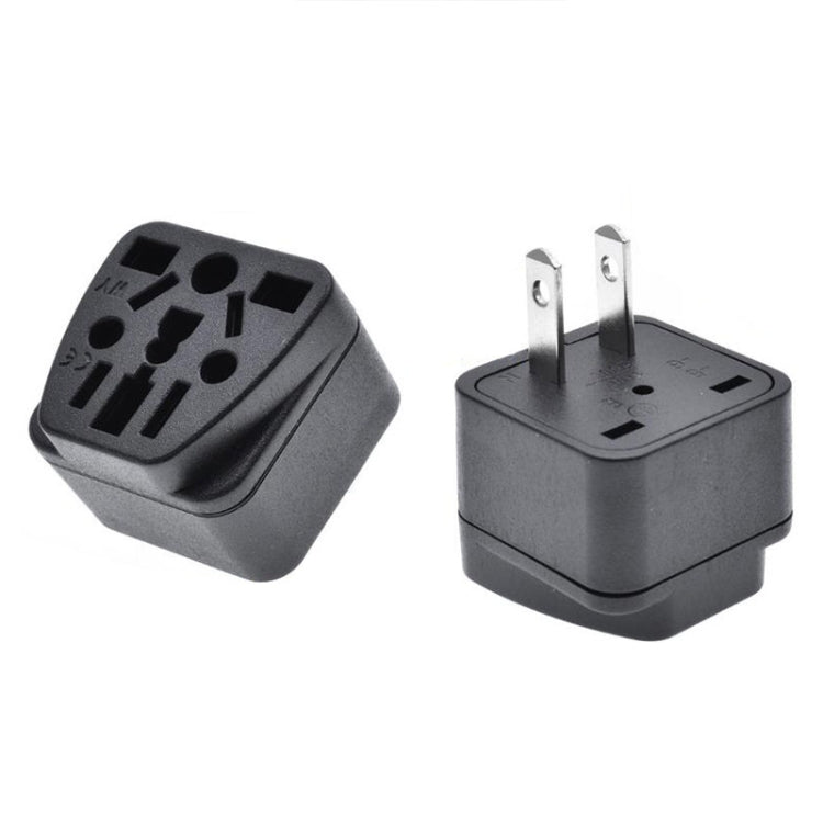 10 PCS WY-6 10A 250V Porous US Conversion Plug(Black) - Plug Adaptor by PMC TechLife | Online Shopping South Africa | PMC TechLife | Buy Now Pay Later Mobicred
