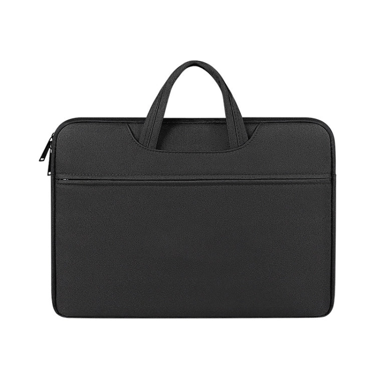 ST01 Large-Capacity Waterproof Shock-Absorbing Laptop Handbag, Size: 14.1-15.4 inches(Mysterious Black) - 14.1 inch by PMC TechLife | Online Shopping South Africa | PMC TechLife | Buy Now Pay Later Mobicred