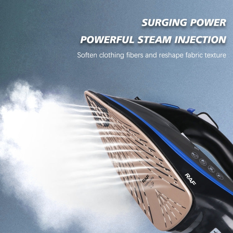 RAF R.1215 Three-Speed Thermostatic Ceramic Soleplate Electric Iron, EU Plug(Black Gold) - free shipping - PMC TechLife - Order now!