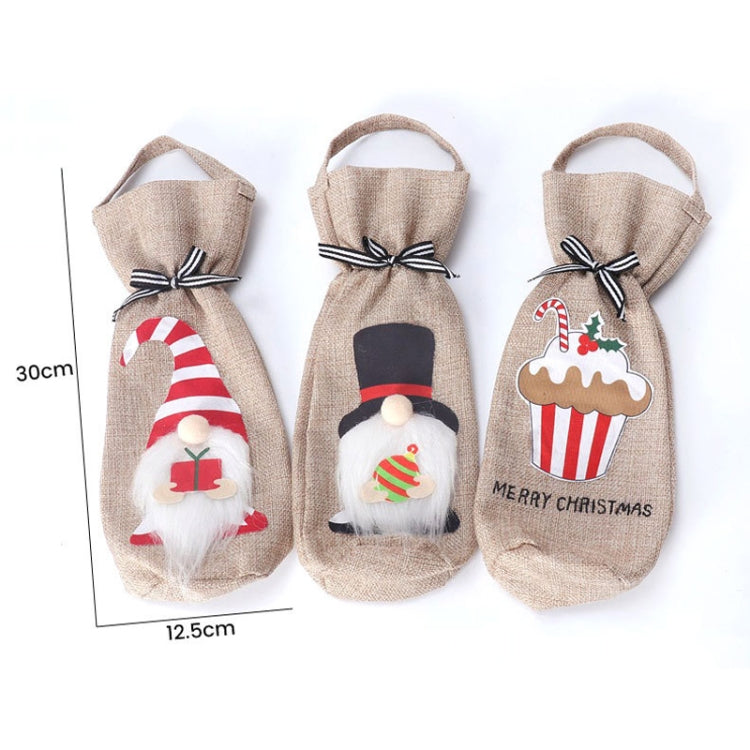 Christmas Decoration Supplies Tote Bottle Cover Champagne Red Wine Bag(Nordic Style) - Gift Bags & Boxes by PMC TechLife | Online Shopping South Africa | PMC TechLife