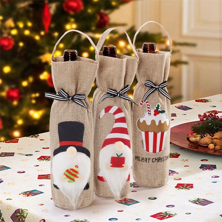 Christmas Decoration Supplies Tote Bottle Cover Champagne Red Wine Bag(Nordic Style) - Gift Bags & Boxes by PMC TechLife | Online Shopping South Africa | PMC TechLife