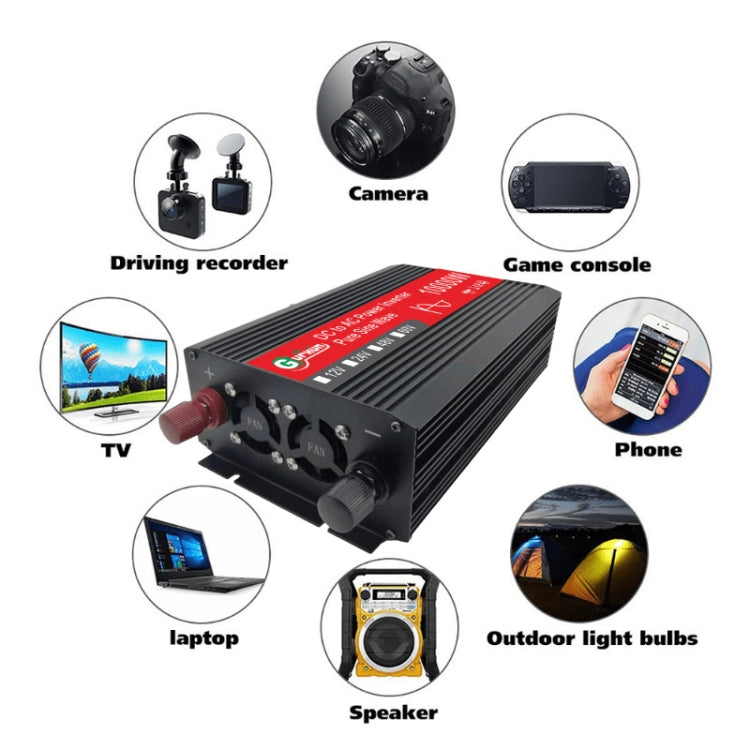 Gurxun HZ1500-10000 Sine Wave 10000W Inverter Power Converter, Specification: 24V To 220V - free shipping - PMC TechLife - Order now!