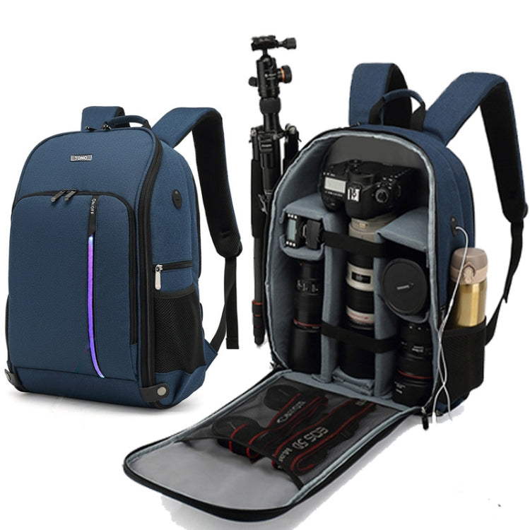 TONO LED Light SLR Digital Camera Backpack With USB Port(Black) - free shipping - PMC TechLife - Order now!