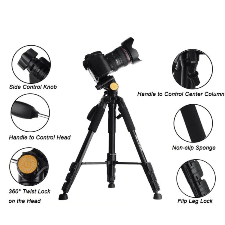 QingZhuangShiDai Q111 Aluminum Alloy Mobile Phone Camera Photography Tripod(Black) - free shipping - PMC TechLife - Order now!