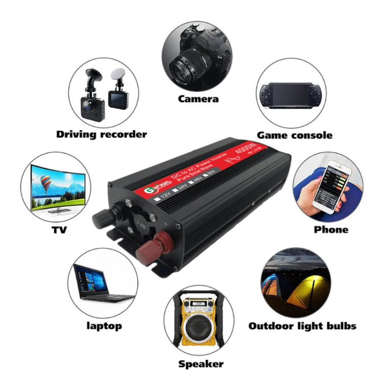 Gurxun 4000W Home Car Power Converter Sine Wave Inverter, Specification: 60V To 220V - Pure Sine Wave by PMC TechLife | Online Shopping South Africa | PMC TechLife | Buy Now Pay Later Mobicred