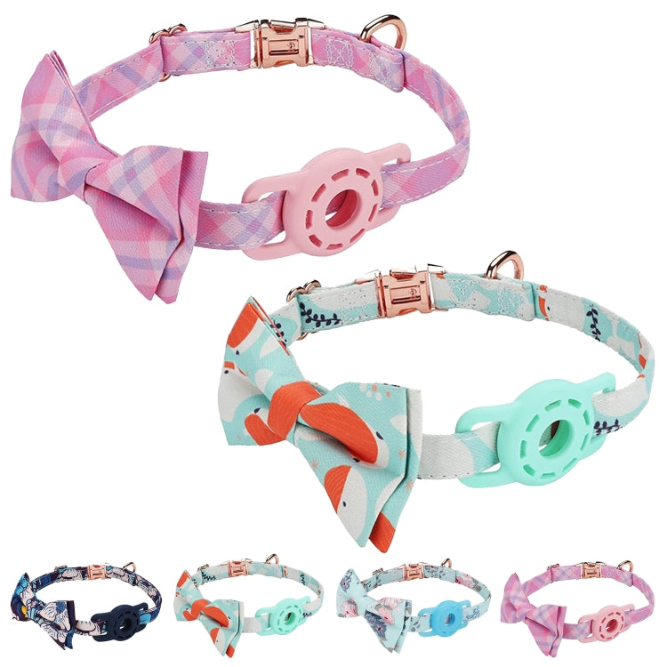 Pet Tracker Collar Insert Buckle Bow Collar For AirTag(Luminous Blue) - Pet Series by PMc TechLife | Online Shopping South Africa | PMc TechLife | Buy Now Pay Later Mobicred