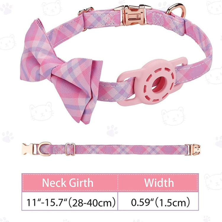 Pet Tracker Collar Insert Buckle Bow Collar For AirTag(Mint Green) - Pet Series by PMc TechLife | Online Shopping South Africa | PMc TechLife | Buy Now Pay Later Mobicred