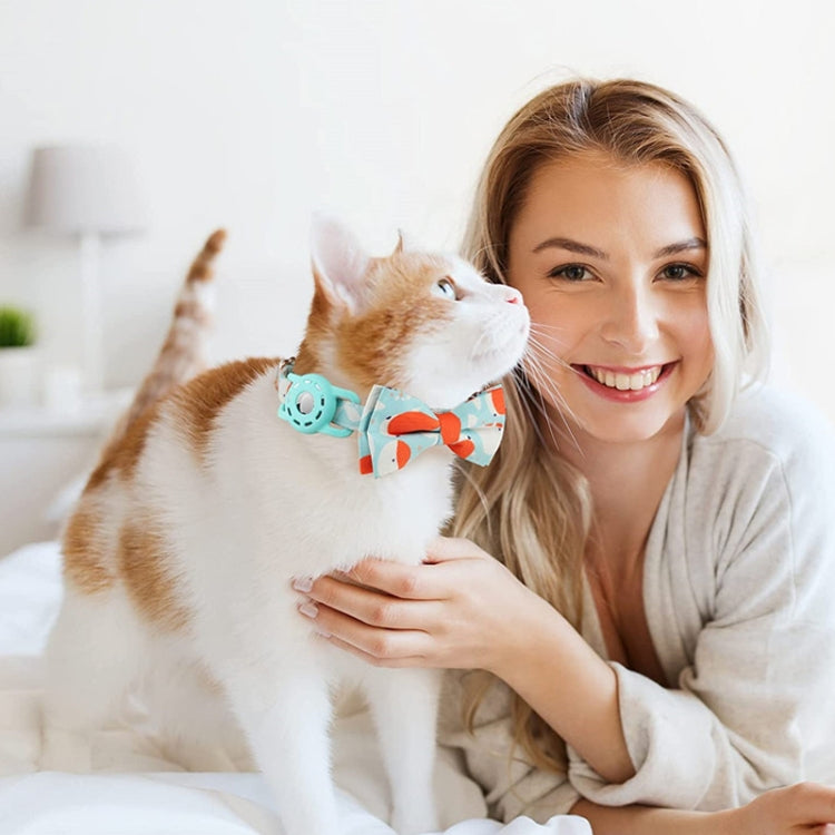Pet Tracker Collar Insert Buckle Bow Collar For AirTag(Mint Green) - Pet Series by PMc TechLife | Online Shopping South Africa | PMc TechLife | Buy Now Pay Later Mobicred