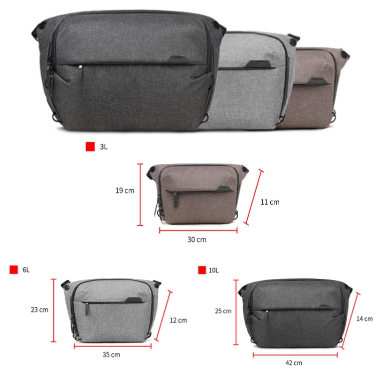 Portable Waterproof Photography SLR Camera Messenger Bag, Color: 6L Light Gray - Strap Satchel by PMC TechLife | Online Shopping South Africa | PMC TechLife | Buy Now Pay Later Mobicred