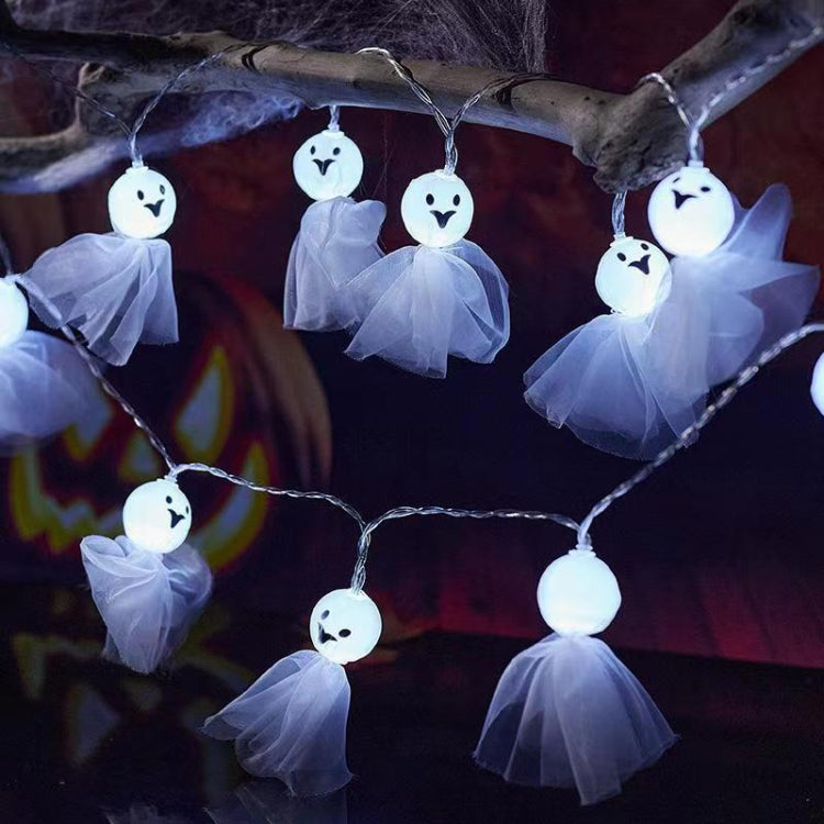 LED Halloween Decoration Luminous Cloth Ghost Ornament String Light 6m 40 Lights(White) - Halloween Decoration Lamps by PMc TechLife | Online Shopping South Africa | PMc TechLife | Buy Now Pay Later Mobicred