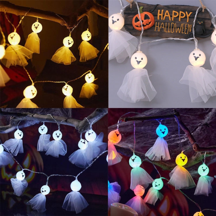 LED Halloween Decoration Luminous Cloth Ghost Ornament String Light 6m 40 Lights(White) - Halloween Decoration Lamps by PMc TechLife | Online Shopping South Africa | PMc TechLife | Buy Now Pay Later Mobicred