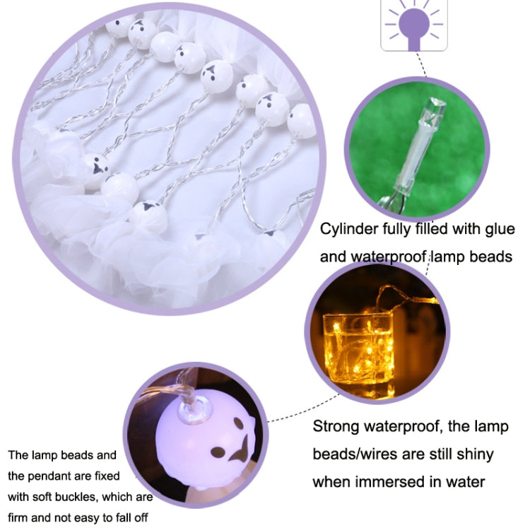 LED Halloween Decoration Luminous Cloth Ghost Ornament String Light 6m 40 Lights(White) - Halloween Decoration Lamps by PMc TechLife | Online Shopping South Africa | PMc TechLife | Buy Now Pay Later Mobicred