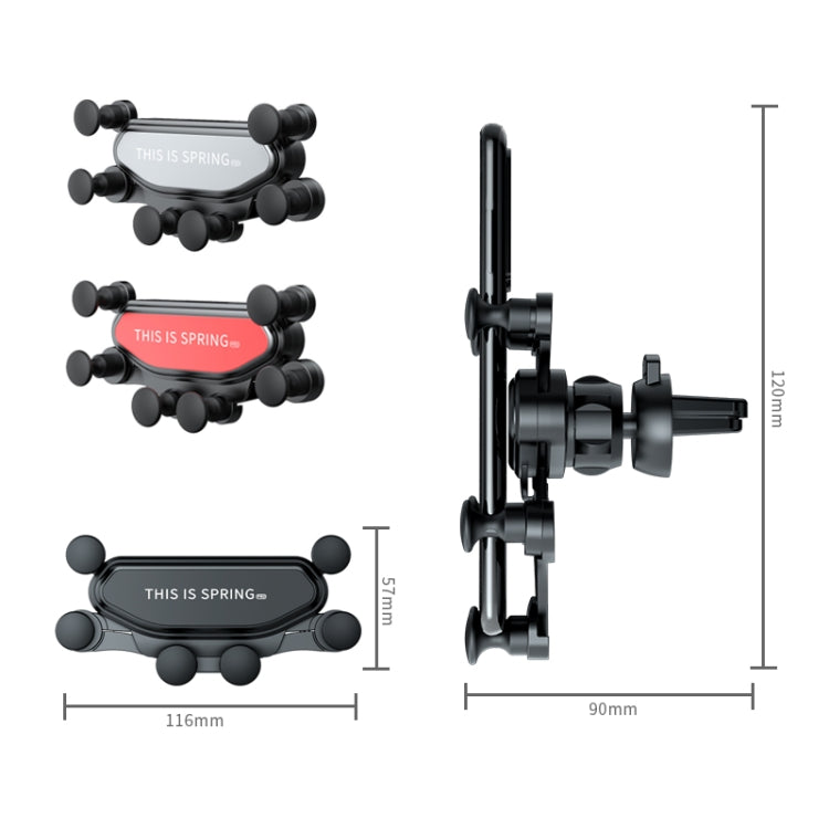 KM-20 Car Universal Air Outlet Gravity Mobile Phone Holder(Black) - free shipping - PMC TechLife - Order now!