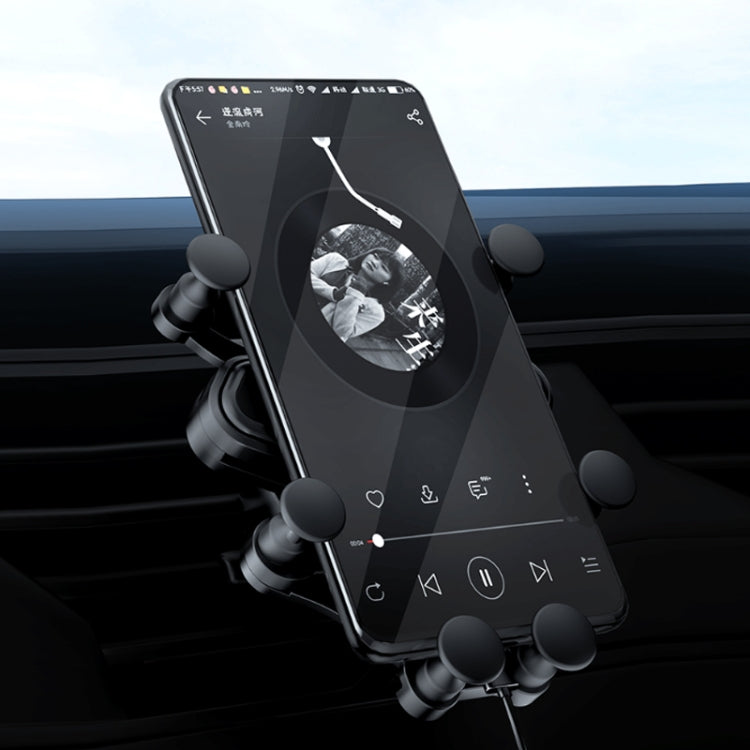 KM-20 Car Universal Air Outlet Gravity Mobile Phone Holder(Black) - free shipping - PMC TechLife - Order now!
