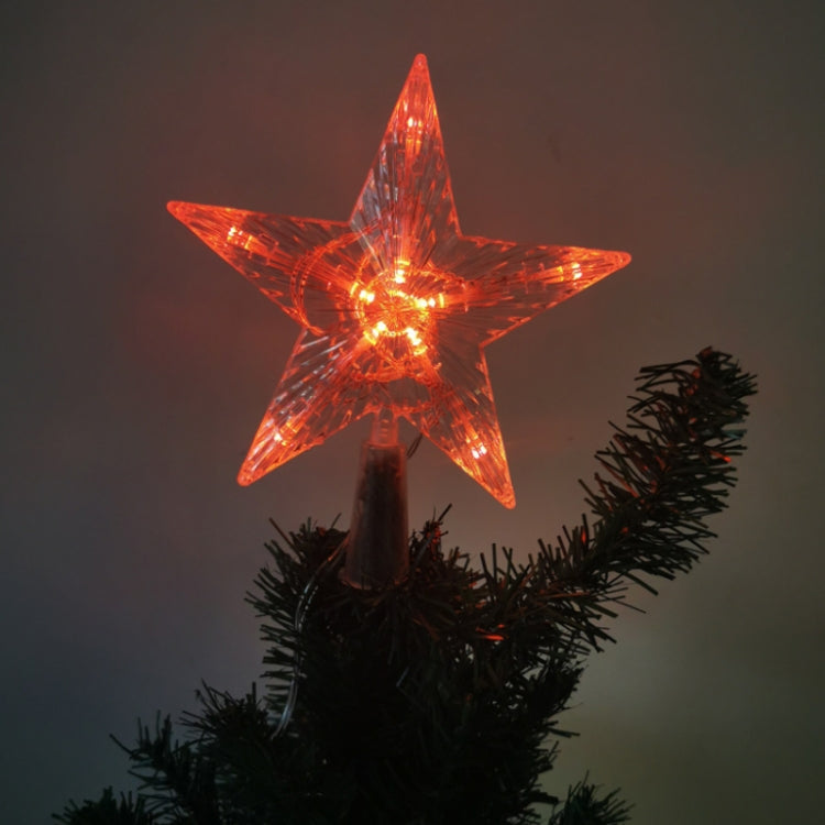 Christmas Tree Top Light LED Glowing Star Lights, Size: Small Battery Model(Red) - free shipping - PMC TechLife - Order now!