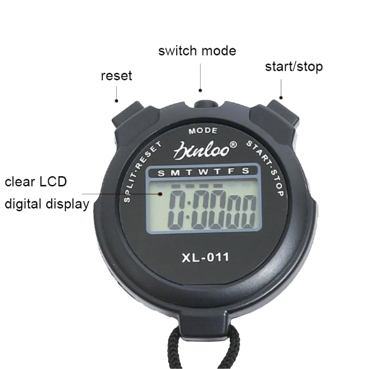 XINLOO XL-011 Display Single Memory Stopwatch Running Fitness Training Electronic Timer(Red) - Pedometer by null | Online Shopping South Africa | PMC TechLife