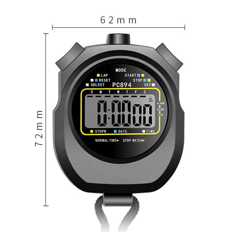 PC894 Electronic Stopwatch Timer Sports Fitness Training Referee Stopwatch - Pedometer by PMC TechLife | Online Shopping South Africa | PMC TechLife
