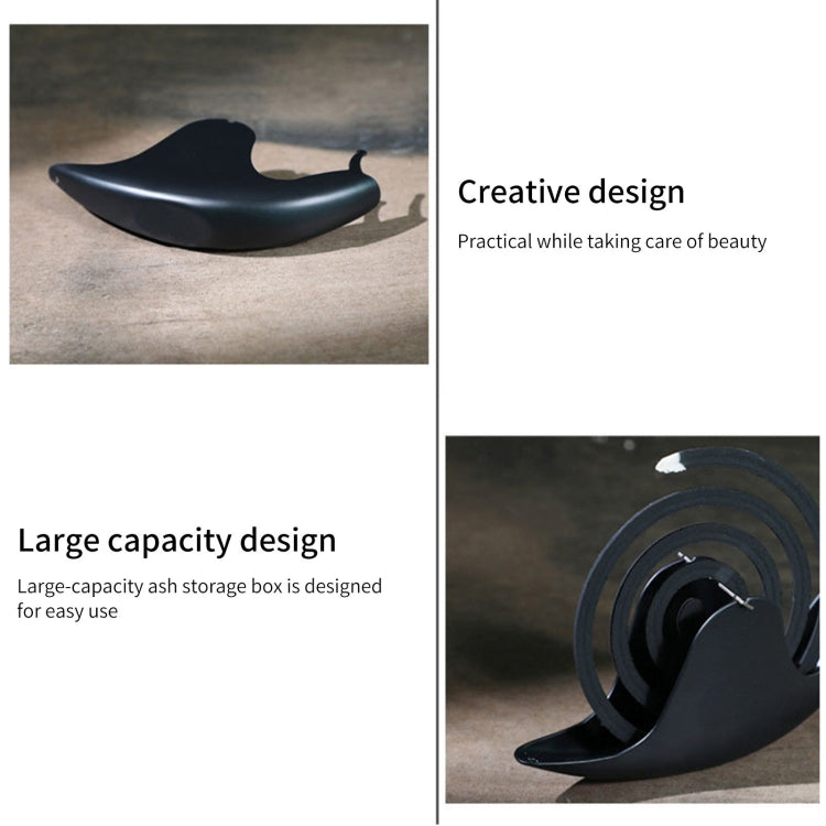 Snail Shape Mosquito Coil Tray Fireproof Mosquito Coil Rack(Black) - Mosquito Coil Tray by PMC TechLife | Online Shopping South Africa | PMC TechLife | Buy Now Pay Later Mobicred