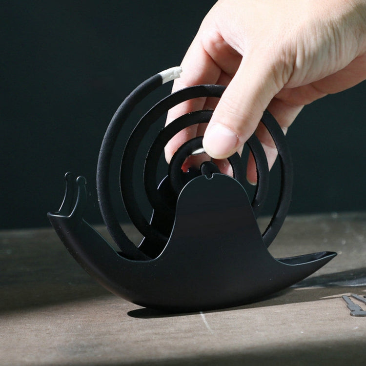 Snail Shape Mosquito Coil Tray Fireproof Mosquito Coil Rack(Black) - Mosquito Coil Tray by PMC TechLife | Online Shopping South Africa | PMC TechLife | Buy Now Pay Later Mobicred