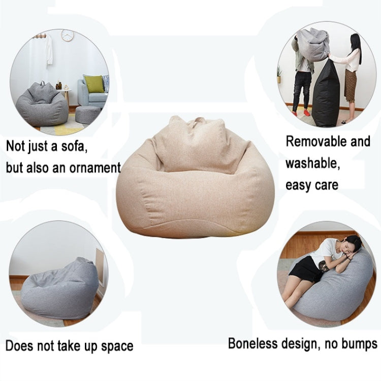 Lazy Sofa Bean Bag Chair Fabric Cover, Size: Large(Dark Gray) - free shipping - PMC TechLife - Order now!