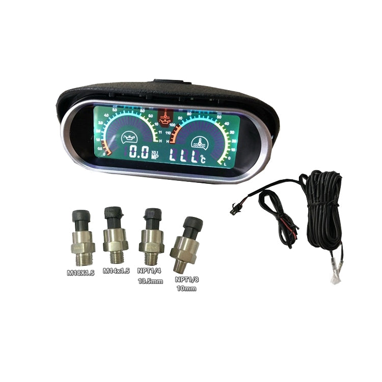 Agricultural Vehicle Car Modification Instrument, Style: Oil Meter (M18x1.5) With Water Temperature - Clocks & Car Meters by PMC TechLife | Online Shopping South Africa | PMC TechLife | Buy Now Pay Later Mobicred
