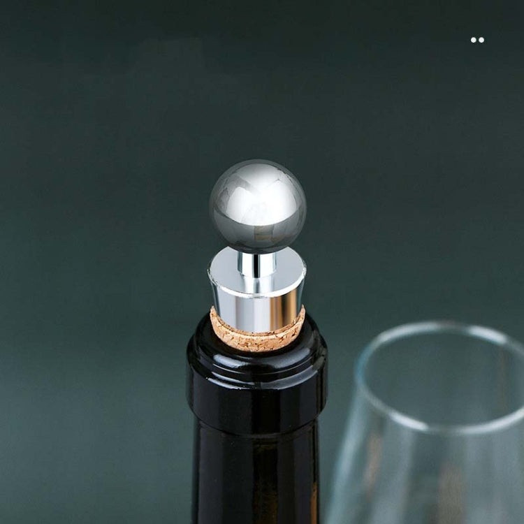 2 PCS Metal Cork Red Wine Stoppers Synthetic Wood Wine Corks - Bottle Stopper by PMC TechLife | Online Shopping South Africa | PMC TechLife