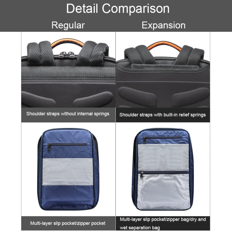 Bopai 61-120691A Waterproof Anti-theft Laptop Backpack with USB Charging Hole, Spec: Expansion Version - free shipping - PMC Jewellery - Order now!