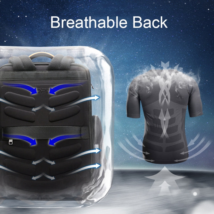 Bopai 61-86611 Multifunctional Wear-resistant Anti-theft Laptop Backpack with USB Charging Hole(Black) - free shipping - PMC Jewellery - Order now!