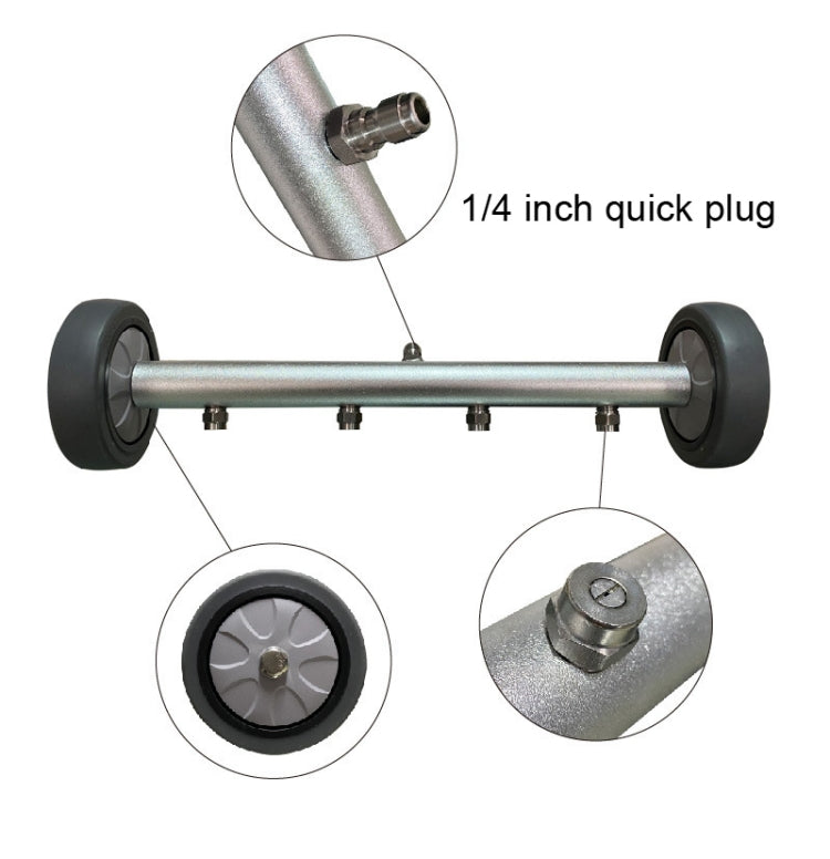 Car Chassis Washe 1/4 Quickly Inserts Road Cleaning Brush(Grey) - Car Washer & Accessories by PMC TechLife | Online Shopping South Africa | PMC TechLife | Buy Now Pay Later Mobicred